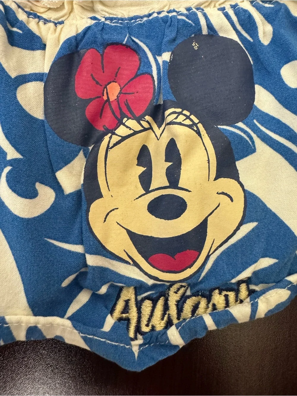 Disney Blue and Cream Tropical Minnie Tank Dress for Kids